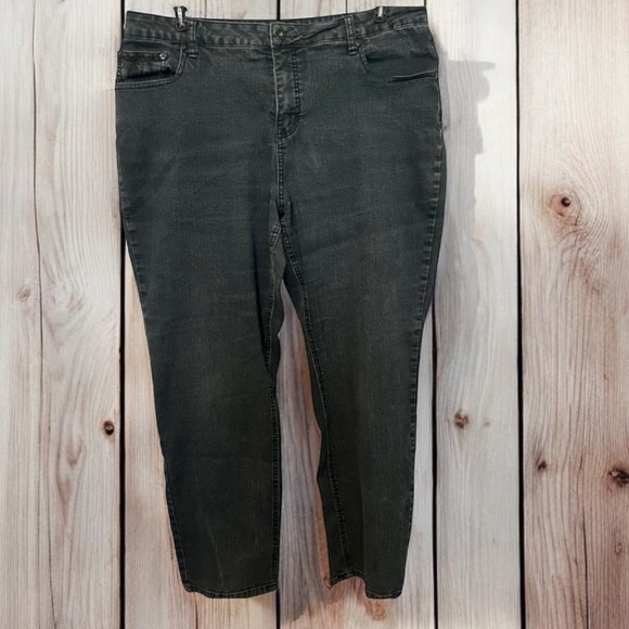 Roz & Ali Denim - Roz & Ali Size 18 Women's Blue Jeans Embroidered Back Pocket